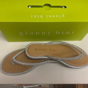 Gianni Bini Betina Bling Embellished Thong Sandals  Size 6.5